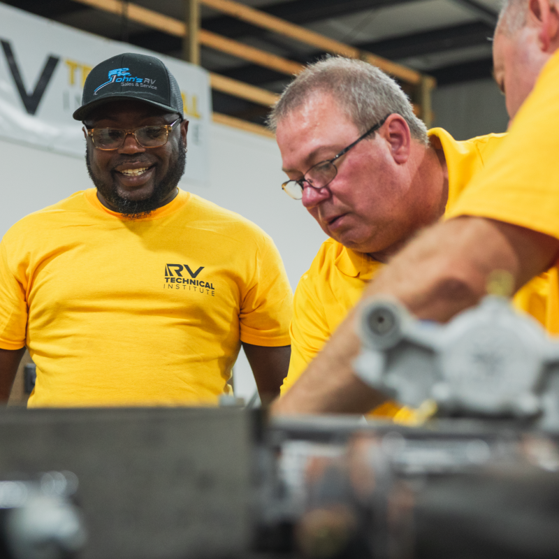 group of technicians working